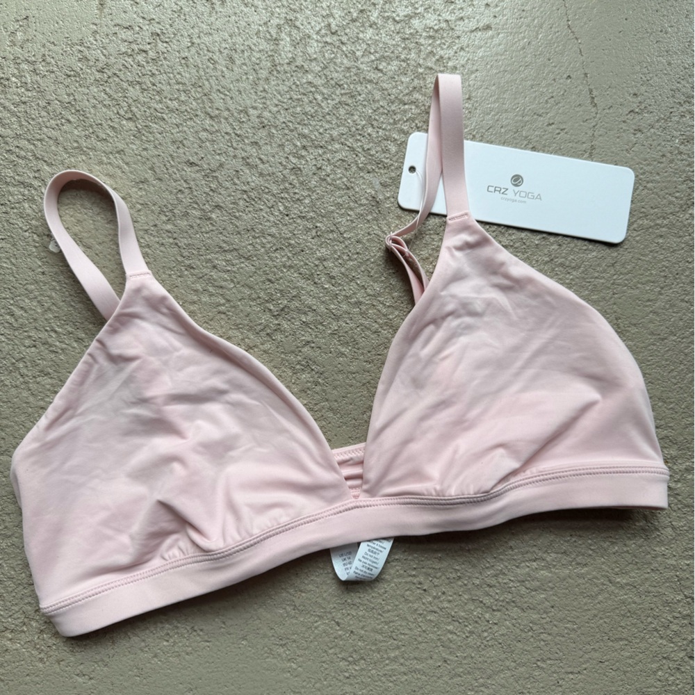 CRZ YOGA Women's Pink Bralette LARGE